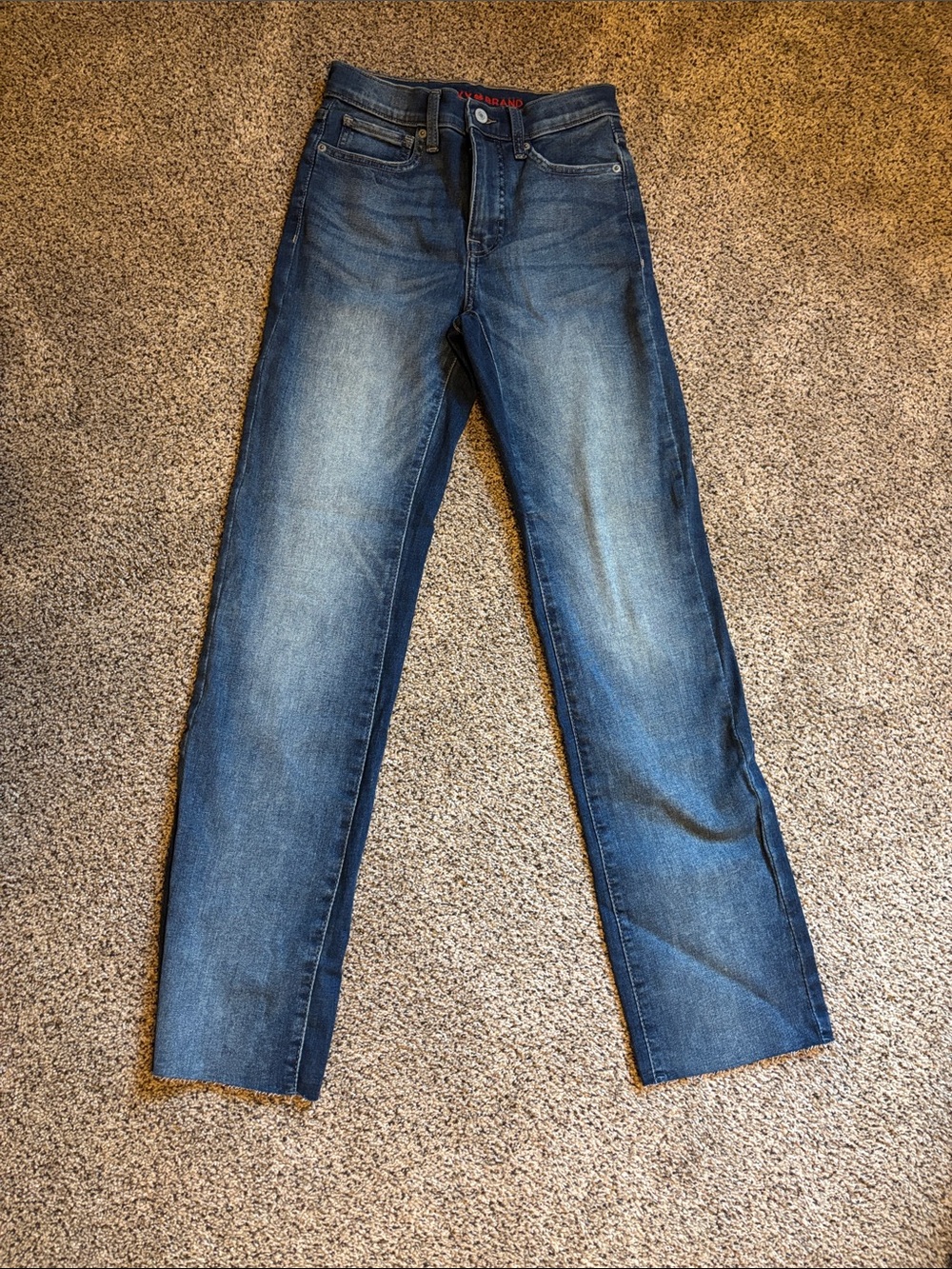 Lucky Brand Blue Denim Jeans with Red Logo Women’s